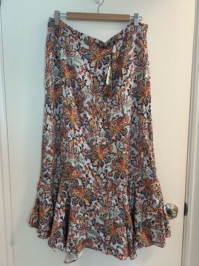 NWT Tahari Floral A-Line Maxi Skirt in Multicolor